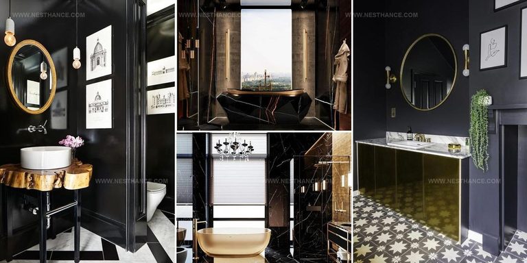 5276714 Black And Gold Bathroom Decor Styling