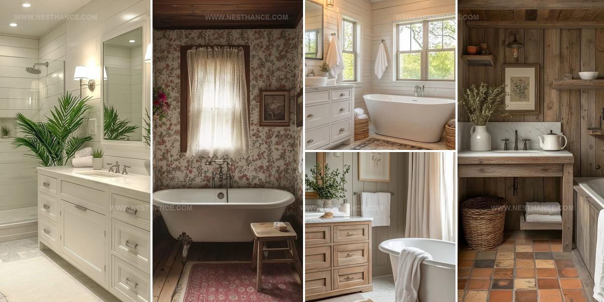 1826627 Rustic Farmhouse Bathroom Ideas