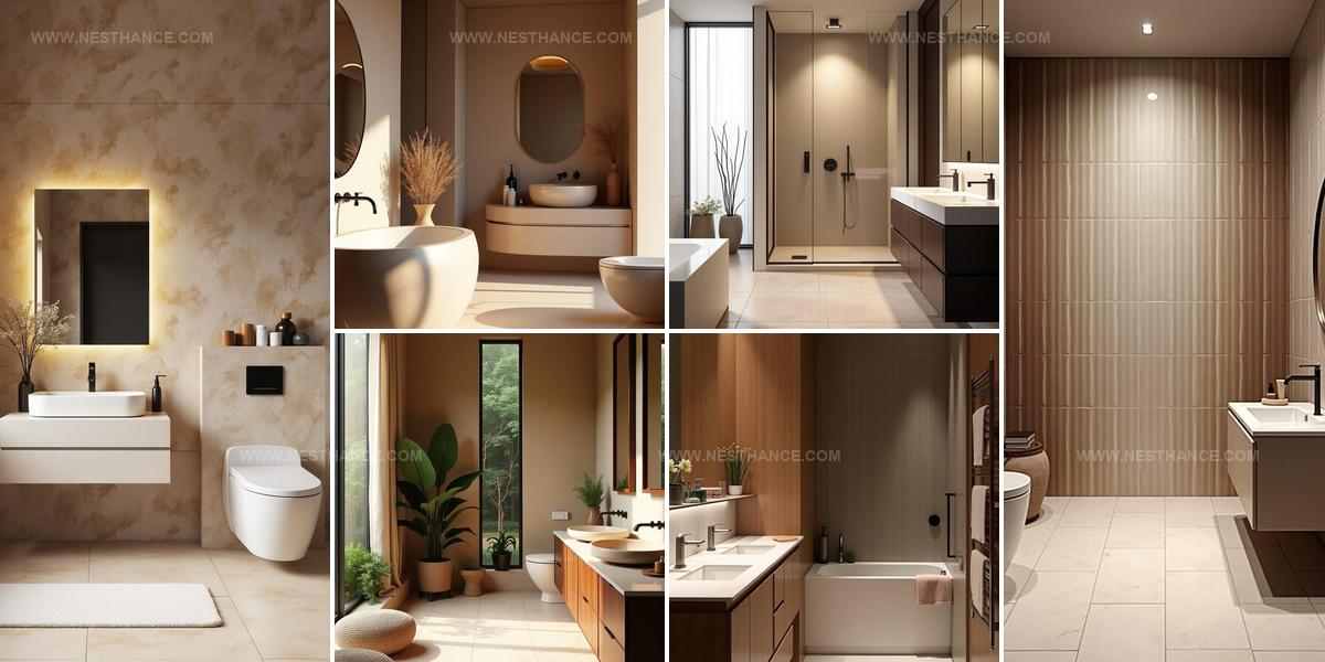 8643575 Brown And Beige Bathroom