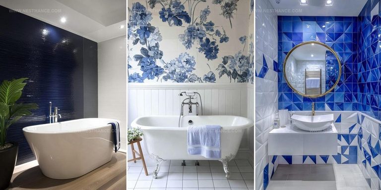 3136318 Blue And White Bathroom