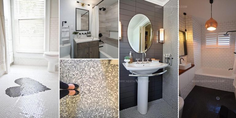 1106523 Bathroom Penny Tile Patterns
