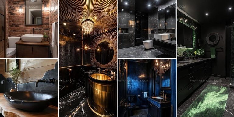 5854915 Black Powder Room