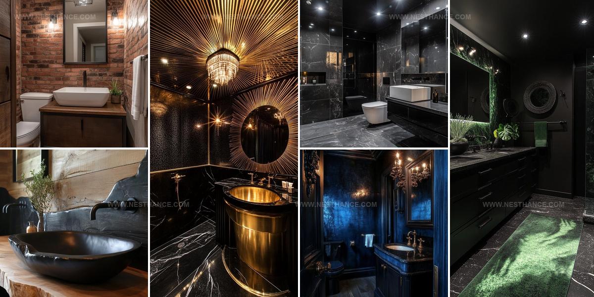 5854915 Black Powder Room