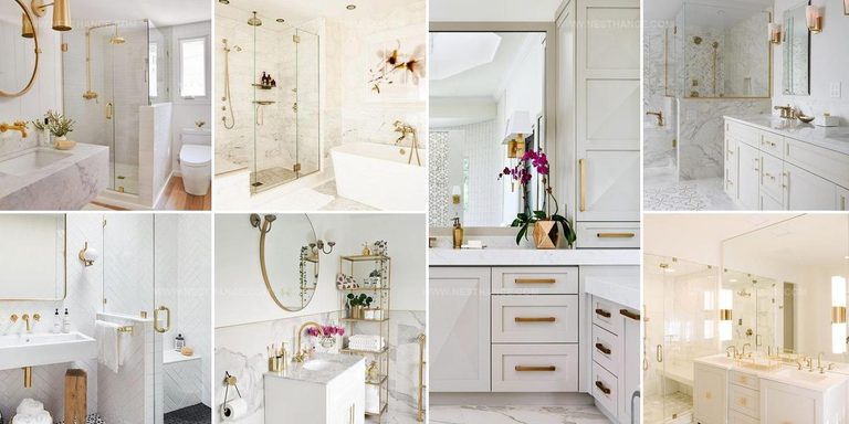 9710979 White and Gold Bathroom Ideas
