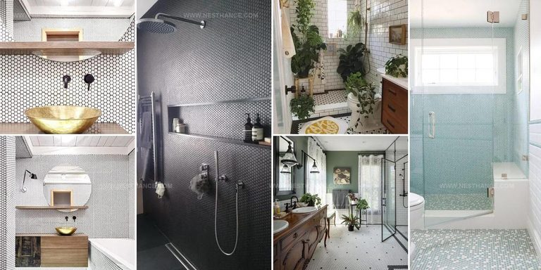8139629 Bathroom Penny Tile Designs