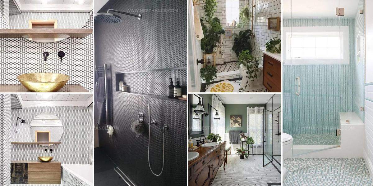 8139629 Bathroom Penny Tile Designs