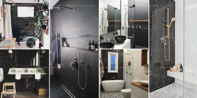 5650086 Black Wall Bathroom Ideas