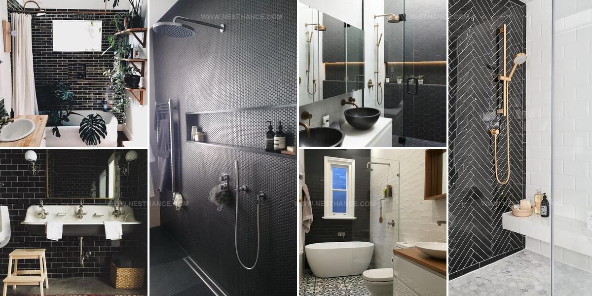 5650086 Black Wall Bathroom Ideas