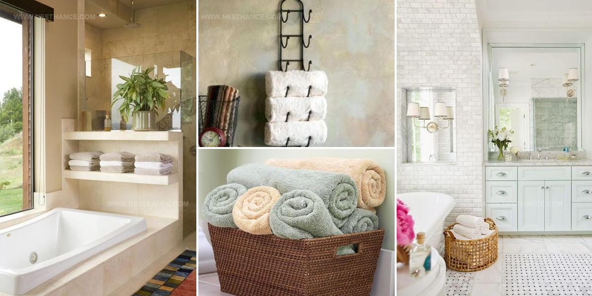 1310617 Bathroom Towel Storage Solutions