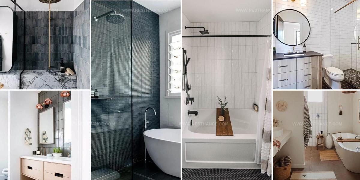7538407 Bathroom Stacked Tile Designs
