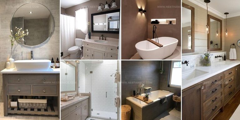6933632 Taupe Bathroom Decor Styling
