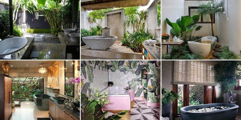 4094077 Tropical Bathroom Decor Styling