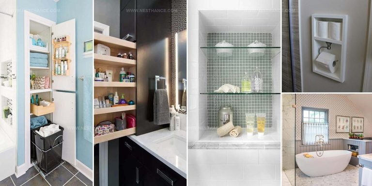 2919693 Built In Bathroom Shelf Storage Plans