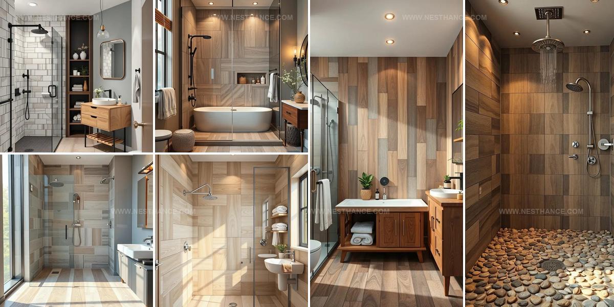 9475151 Wood Tile Shower Bathroom Ideas