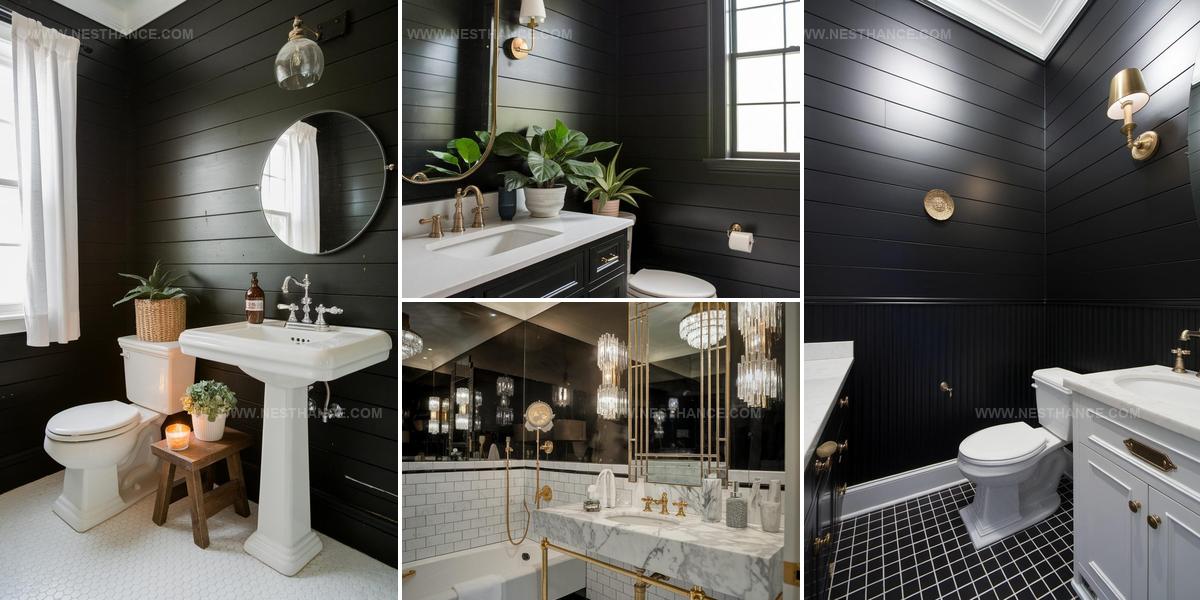1944431 Black Powder Room Ideas