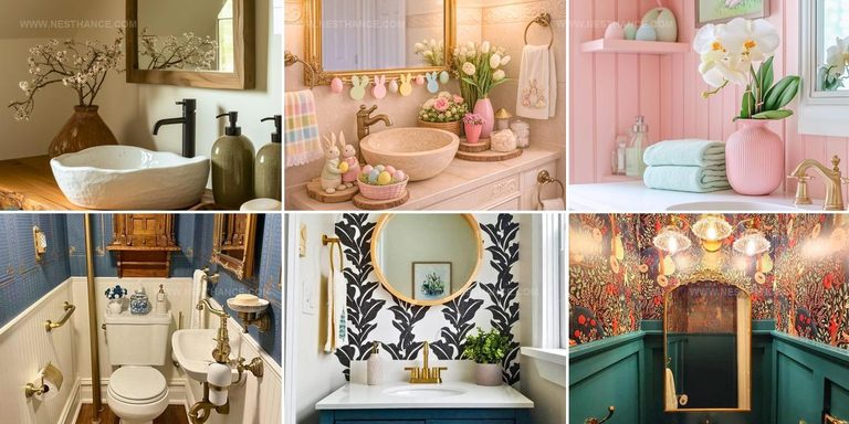 6256355 Powder Room Spring Decor Ideas