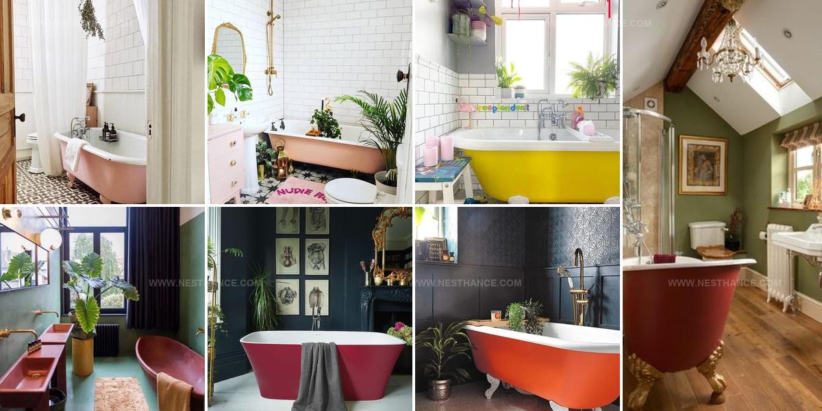 5911594 Statement Colorful Bathtub Ideas