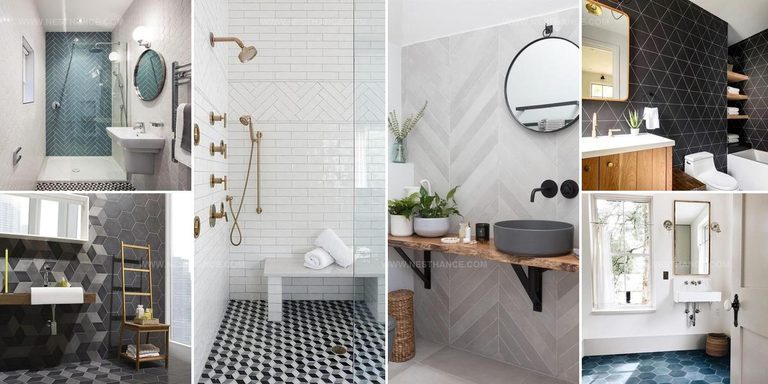 4912609 Geometric Bathroom Decor Styling
