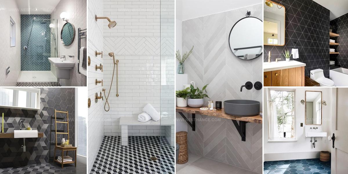 4912609 Geometric Bathroom Decor Styling