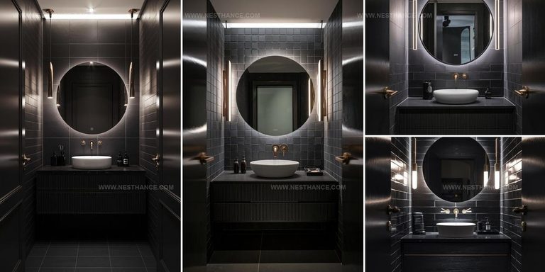 9972016 Moody Powder Room Ideas