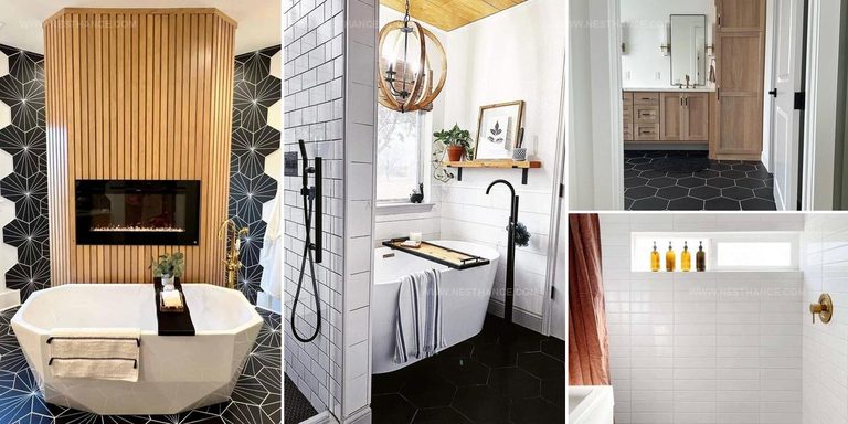 1507664 Black Bathroom Tile Tips From Real Homes