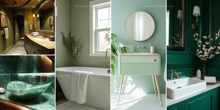5992127 Green Vanity Bathroom