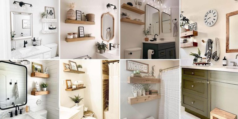 5046190 Bathroom Floating Shelf Storage