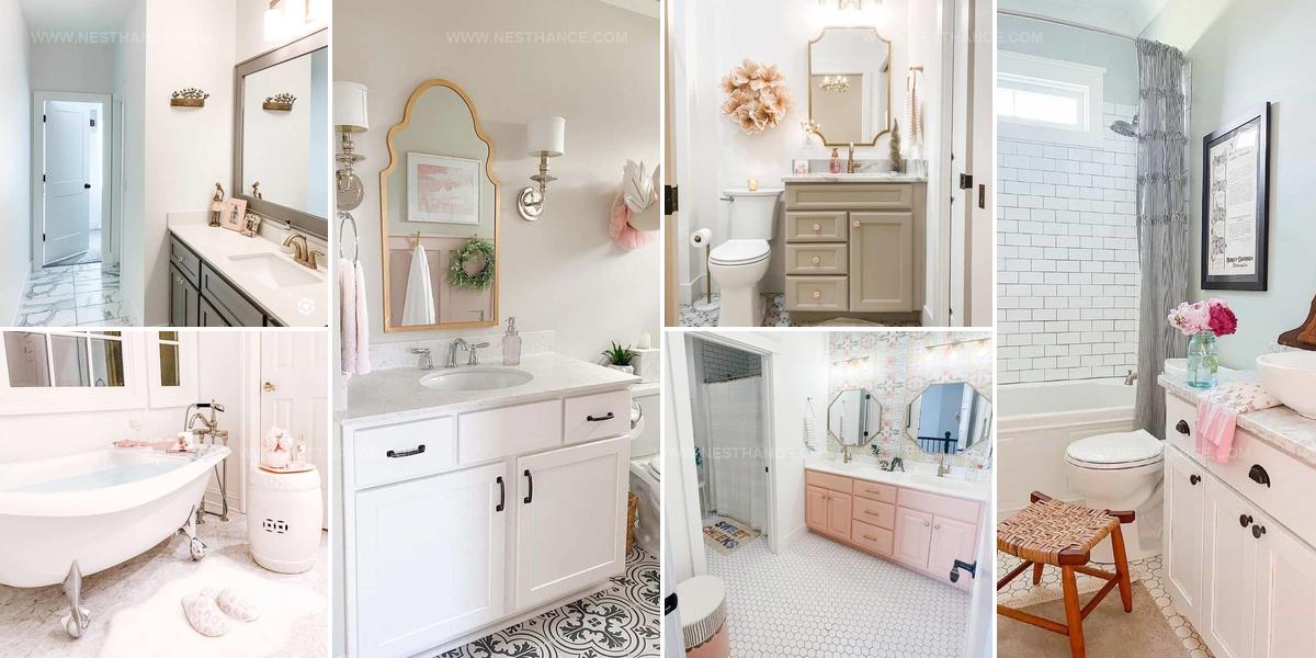 9837724 Pink Bathroom Decor Styling