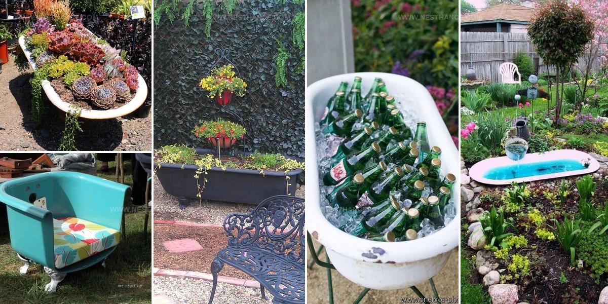 5393639 Upcycled Bathtub Garden Projects