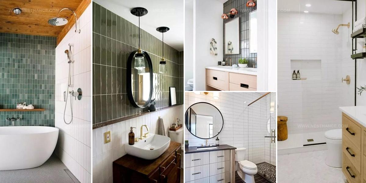 7581109 Bathroom Stacked Tile Patterns
