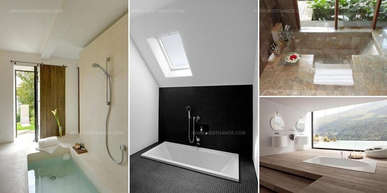 2853577 Relaxed Sunken Bathtub Ideas