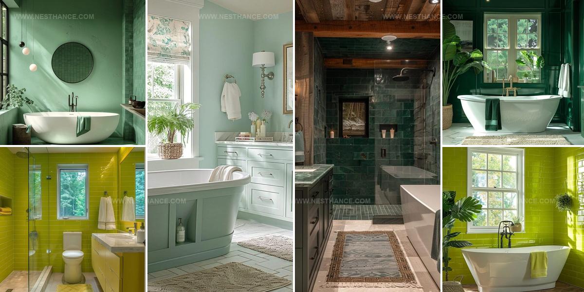 3358571 Green Bathroom Decor Styling