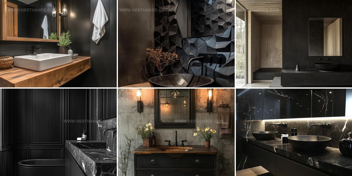 1140925 Black Vanity Bathroom