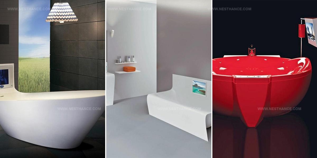 4066641 Built In TV Bathtub Ideas