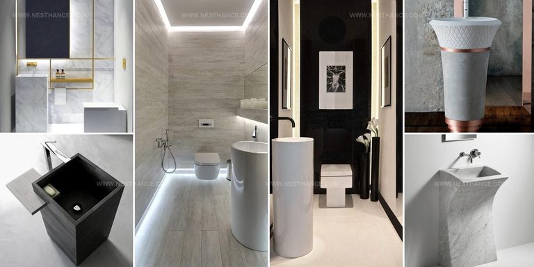 3360618 Modern Pedestal Bathroom Sinks