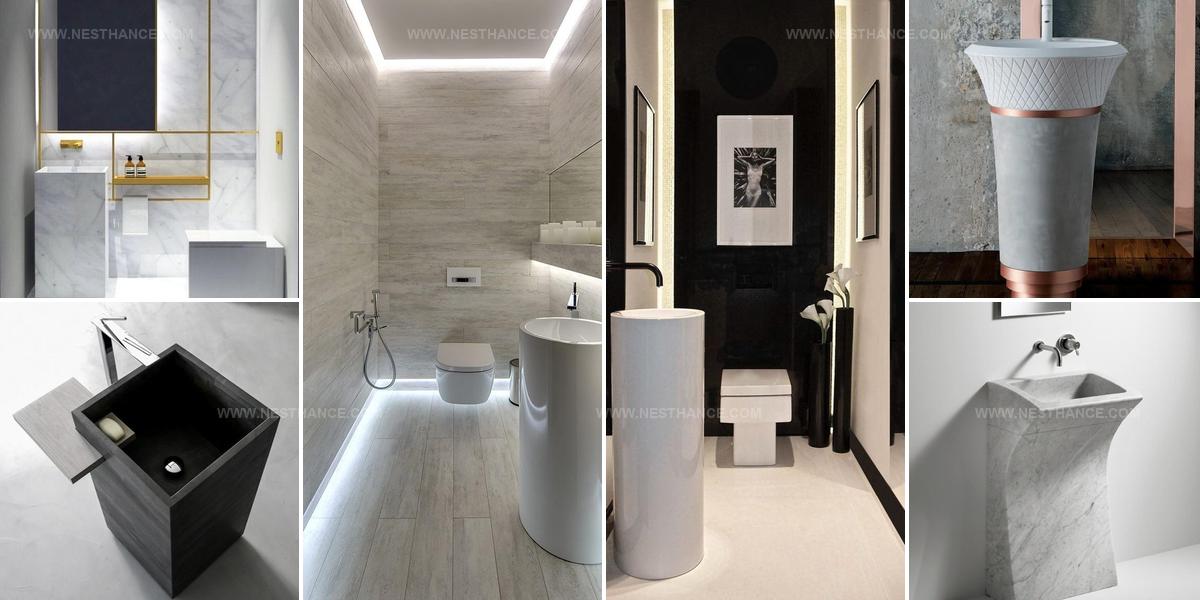 3360618 Modern Pedestal Bathroom Sinks