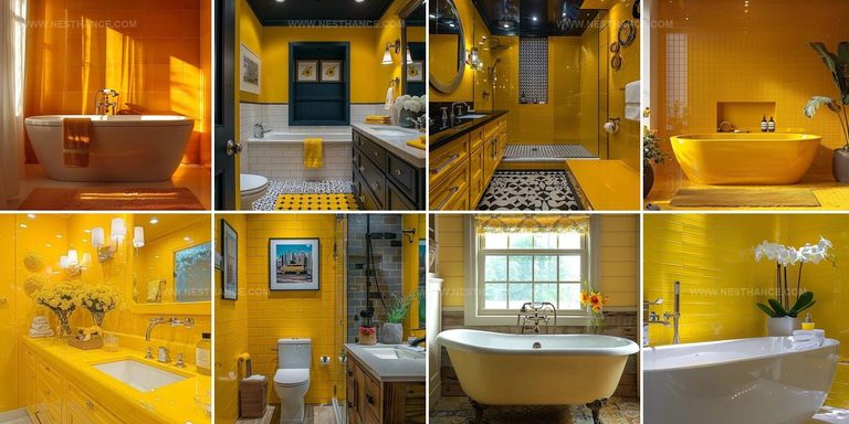 8681593 Yellow Bathroom Decor Styling
