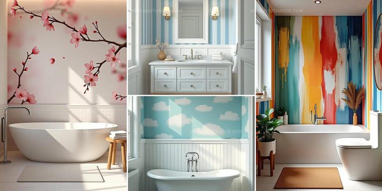 3180888 Removable Bathroom Wallpaper