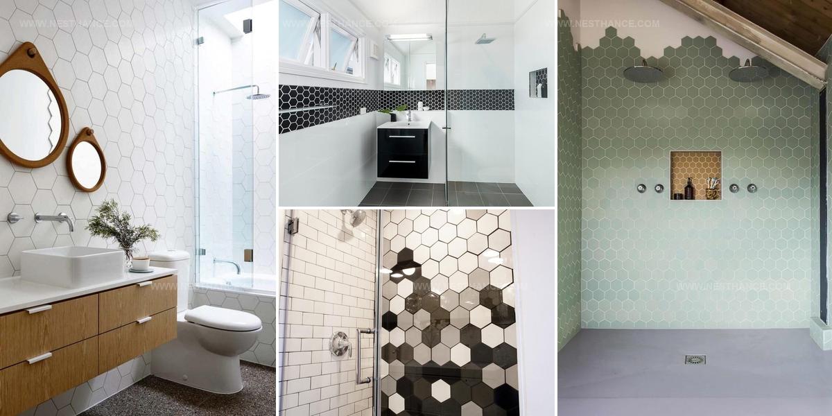 8753914 Geometric Bathroom Hexagon Tile Patterns