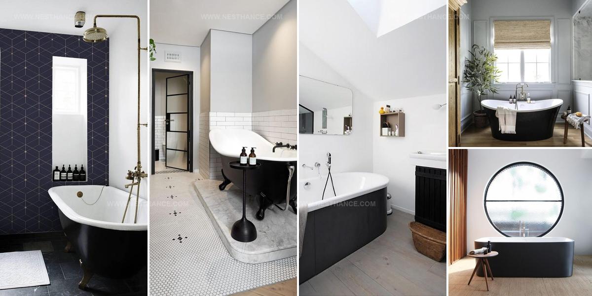 1765005 Bold Black Bathtub Ideas