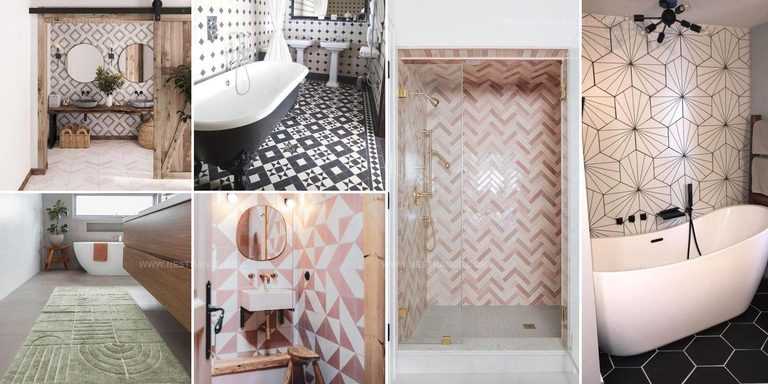 8267573 Geometric Bathroom Decor Designs