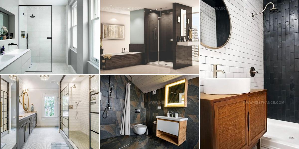 2254459 Beautiful Doorless Walk In Shower Ideas