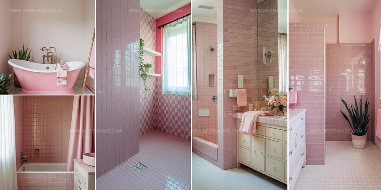 7447469 Pink Retro Bathroom Ideas