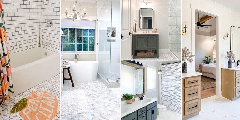 2085624 White Bathroom Floor Tile Ideas