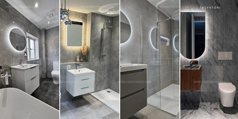 2904357 Dark Grey Bathroom Tile Color Ideas