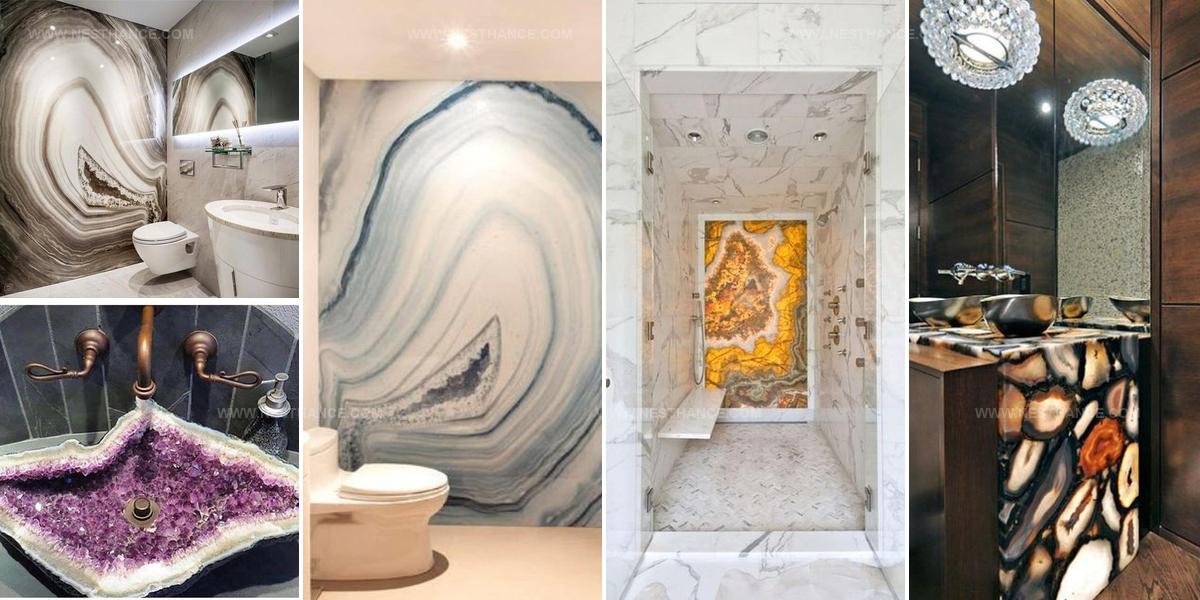6975717 Agate and Geode Bathroom Decor Ideas