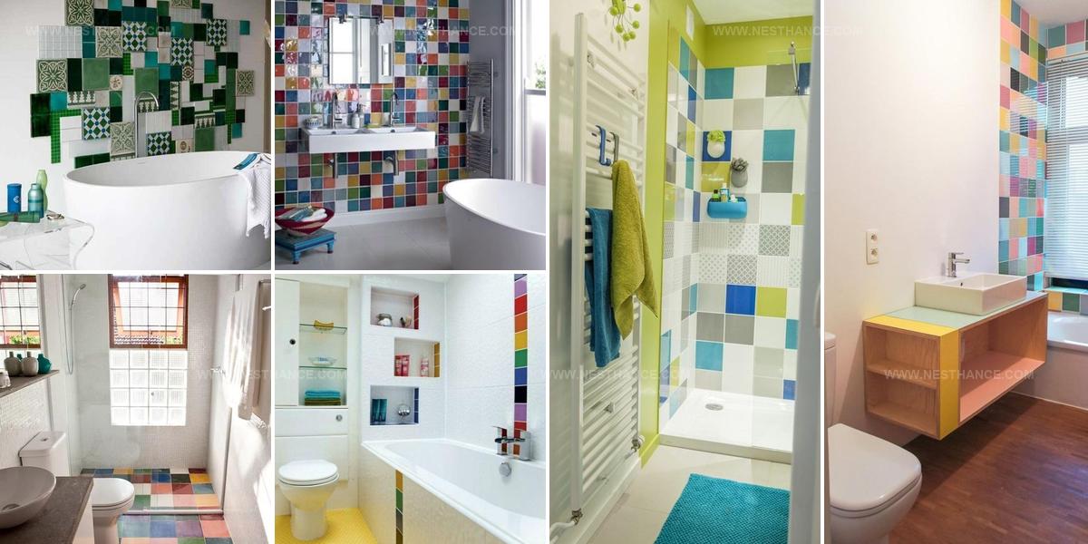8108146 Multicolor Tile Bathroom Decor Ideas