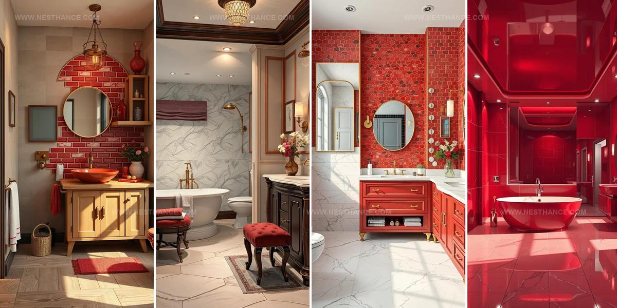 3713765 Red Accents In The Bathroom Design Ideas