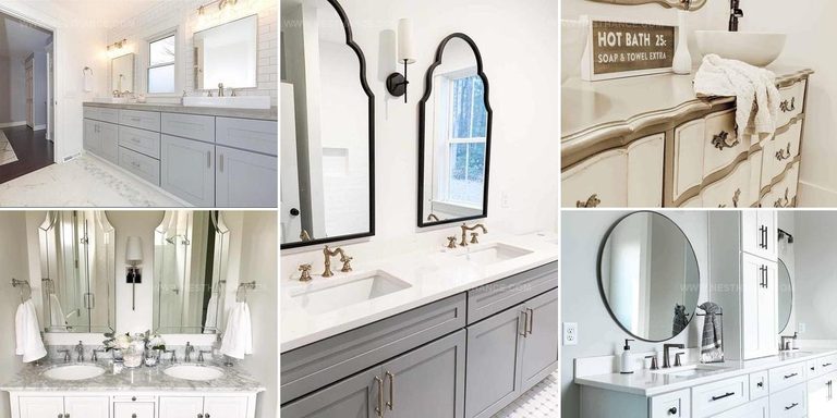 9934622 Double Vanity Storage Bathroom Ideas