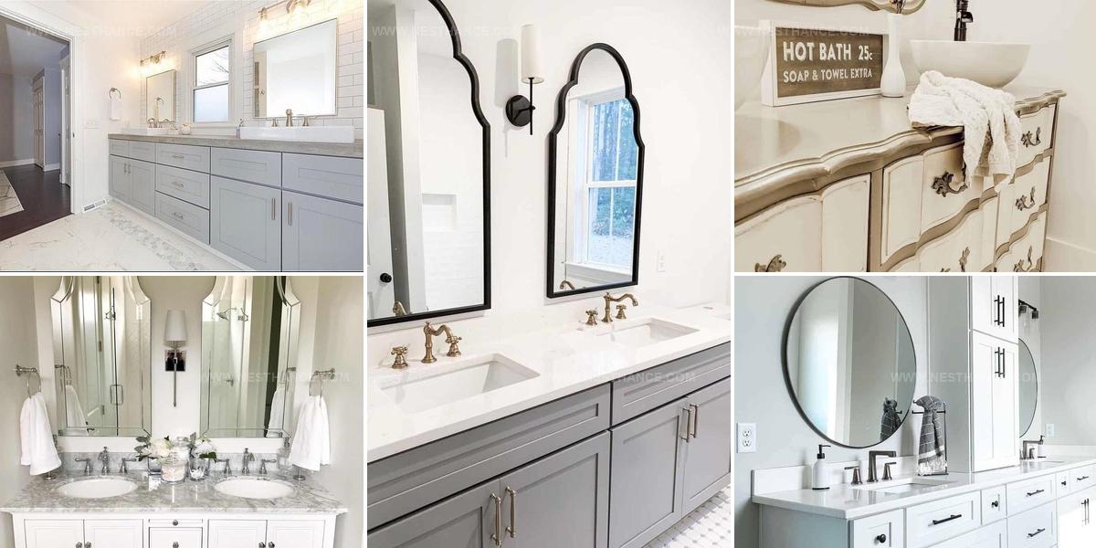 9934622 Double Vanity Storage Bathroom Ideas